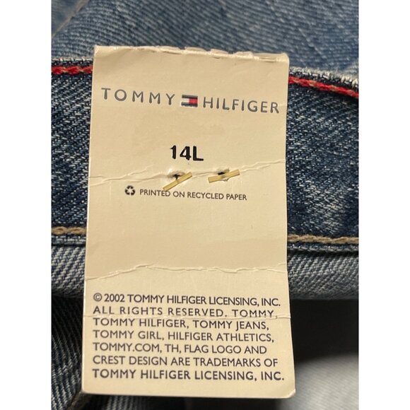 Tommy Hilfiger Womens Boyfriend Jeans Size 14L Medium Wash Denim Relaxed Fit - Picture 8 of 10